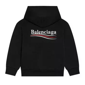 Черный худи с логотипом Balenciaga, черный