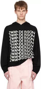 Черный худи с принтом JW Anderson