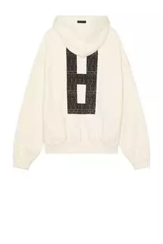 Черный худи с принтом Overlapped 8 Fear of God, кремовый