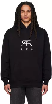 Черный худи с тиснением RTA