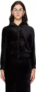Черный худи со стразами BB Paris Balenciaga