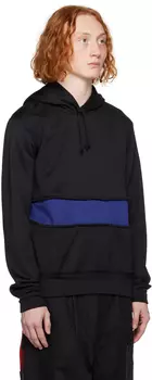 Черный худи со вставками Comme des Garons