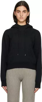 Черный худи со вставками DRAE