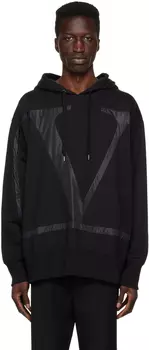 Черный худи со вставками Valentino
