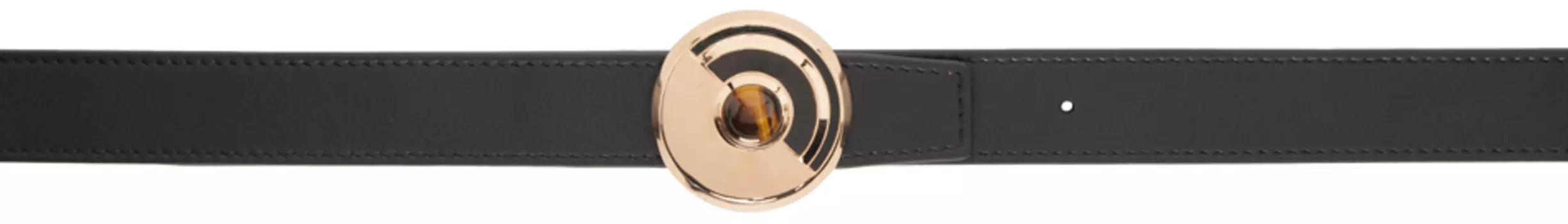 Черный и коричневый маленький двусторонний ремень Moya Tiger Eye Gabriela Hearst