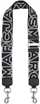 Черный и серебристый плечевой ремень с логотипом Outline Marc Jacobs
