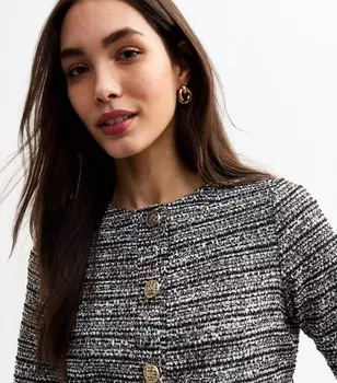 Черный кардиган из джерси букле New Look, черный