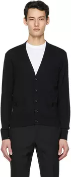 Черный кардиган из мериноса Fine Gauge TOM FORD