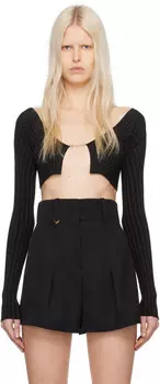 Черный кардиган Les Classiques 'La Maille Pralu' Jacquemus