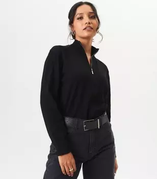 Черный кардиган на молнии Gini London Gini London, черный