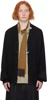 Черный кардиган с потертостями Miharayasuhiro