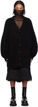 Черный кардиган с пышной юбкой и двойной молнией TAKAHIROMIYASHITA TheSoloist.