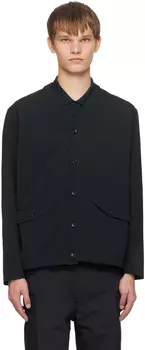 Черный кардиган строгого кроя Nanamica