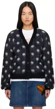 Черный кардиган в горошек Marni