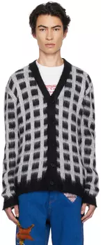 Черный кардиган в клетку Marni