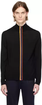 Черный кардиган в полоску от Artist Paul Smith