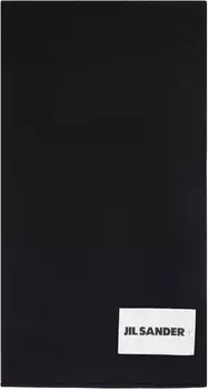Черный кашемировый шарф Jil Sander
