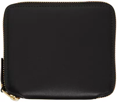 Черный классический кожаный кошелек на молнии Comme des Garçons Wallets