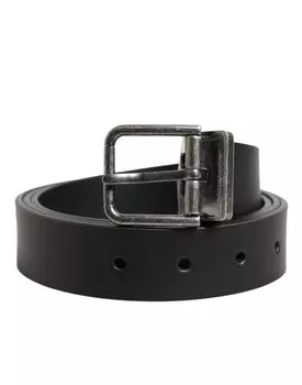 Черный классический кожаный ремень с металлической пряжкой Dolce & Gabbana, Black