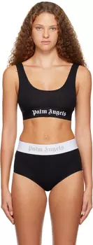 Черный классический спортивный бюстгальтер Palm Angels