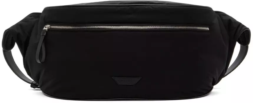 Черный клатч на молнии Bottega Veneta, цвет Black/Silver