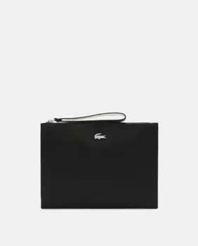 Черный клатч на молнии Lacoste, черный