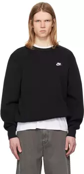 Черный клубный свитер с круглым вырезом Nike