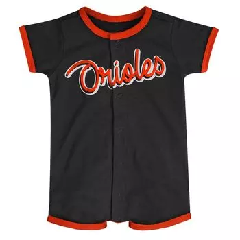 Черный комбинезон для младенцев Baltimore Orioles Power Hitter Outerstuff