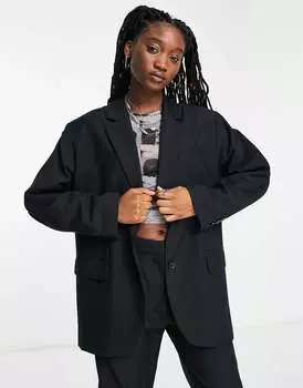 Черный комбинезон оверсайз Weekday Eliana