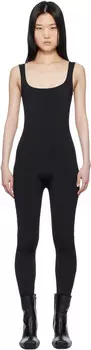 Черный комбинезон с квадратным вырезом Entire Studios