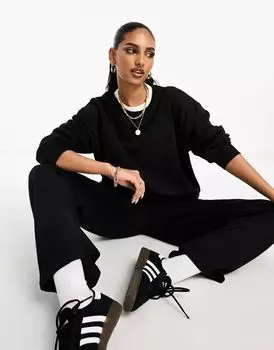 Черный комбинированный свитшот оверсайз ASOS Ultimate