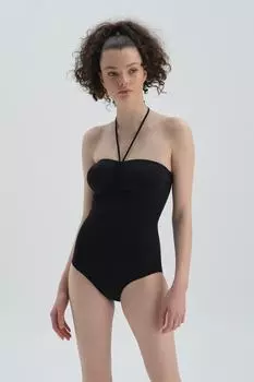 Черный компактный купальник с корсетом Dagi, черный