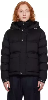 Черный короткий пуховик Moncler Mussala
