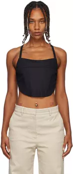 Черный корсет с завязками на спине Rosetta Getty