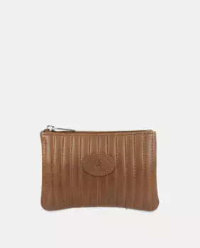 Черный кошелек-брелок из яловой кожи El Potro, коричневый