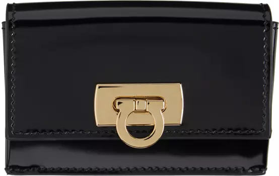 Черный кошелек Ганчини Ferragamo
