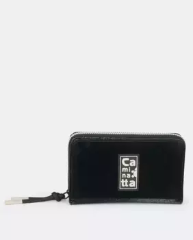 Черный кошелек из бумаги Caminatta