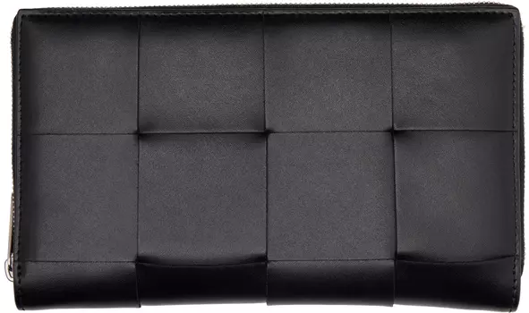 Черный кошелек на молнии Bottega Veneta