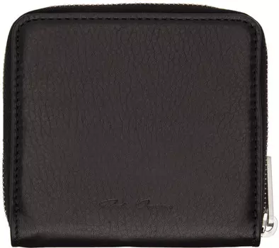 Черный кошелек на молнии Rick Owens, цвет Black