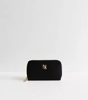 Черный кошелек NL на молнии New Look, черный