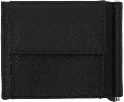 Черный кошелек с металлическим логотипом Emporio Armani