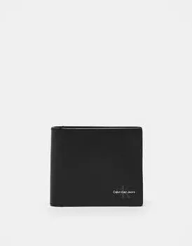 Черный кошелек с монограммой Calvin Klein Jeans
