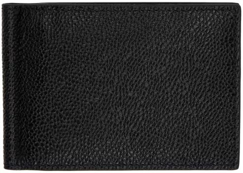 Черный кошелек с зажимом для денег Thom Browne