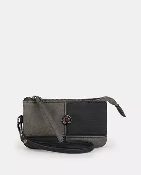 Черный кошелек в стиле пэчворк на молнии Caminatta, черный