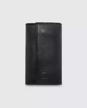 Черный кожаный брелок с шестью держателями для ключей Miguel Bellido, черный