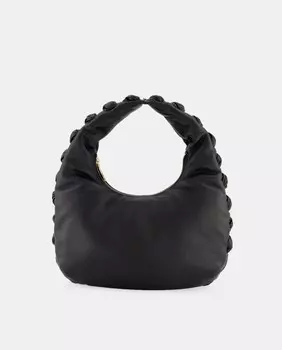 Черный кожаный хобо на молнии Latouche, черный