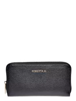 Черный кожаный кошелек Roberta M, черный