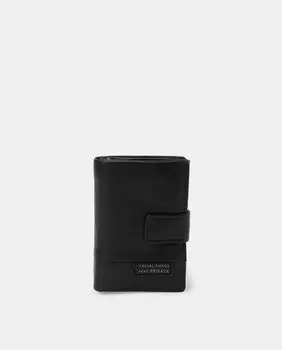 Черный кожаный кошелек с механизмом извлечения карт Privata, черный