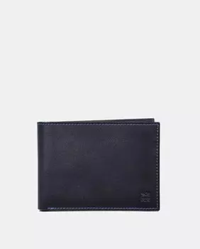 Черный кожаный кошелек с монетницей Olimpo, черный