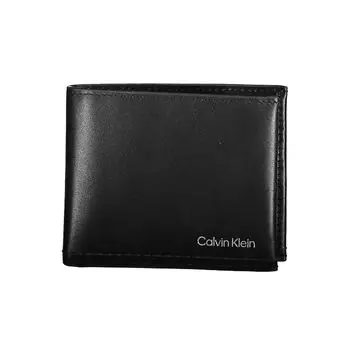 Черный кожаный мужской кошелек Calvin Klein